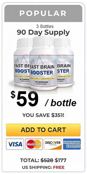 fast brain booster 3 bottles price