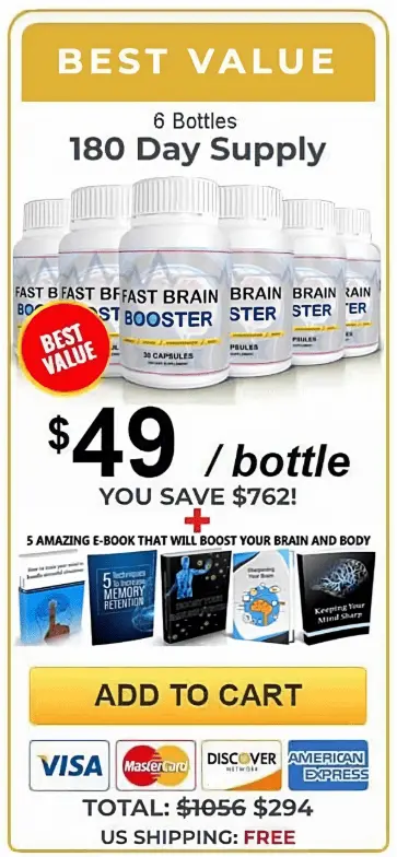 fast brain booster 6 bottles price
